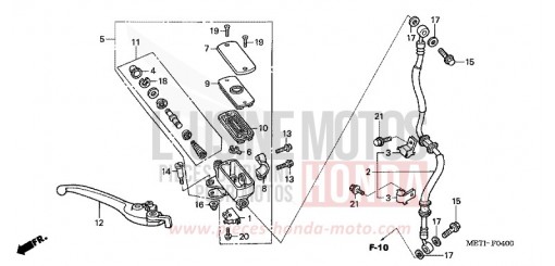 FR. BRAKE MASTER CYLINDER (CBF500) CBF5006 de 2006